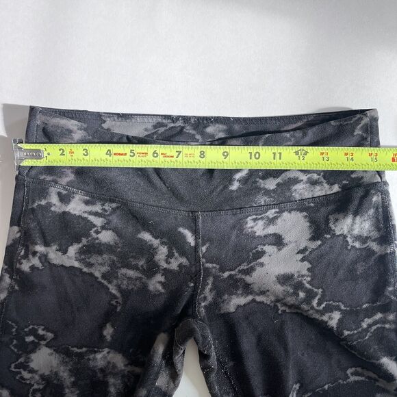 Alo Yoga Goddess Ribbed Women Legging Pant High Waist Black Camo Ruched Medium - Picture 6 of 9